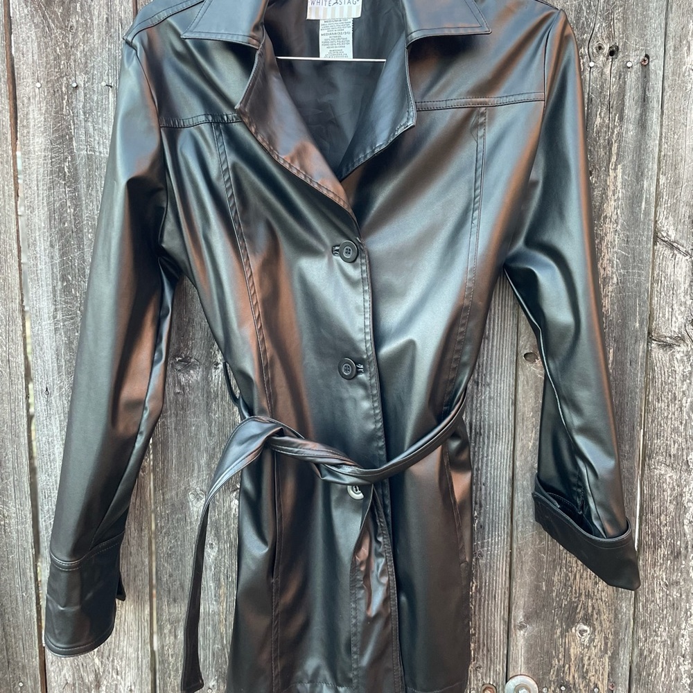 Vintage faux leather jacket - medium